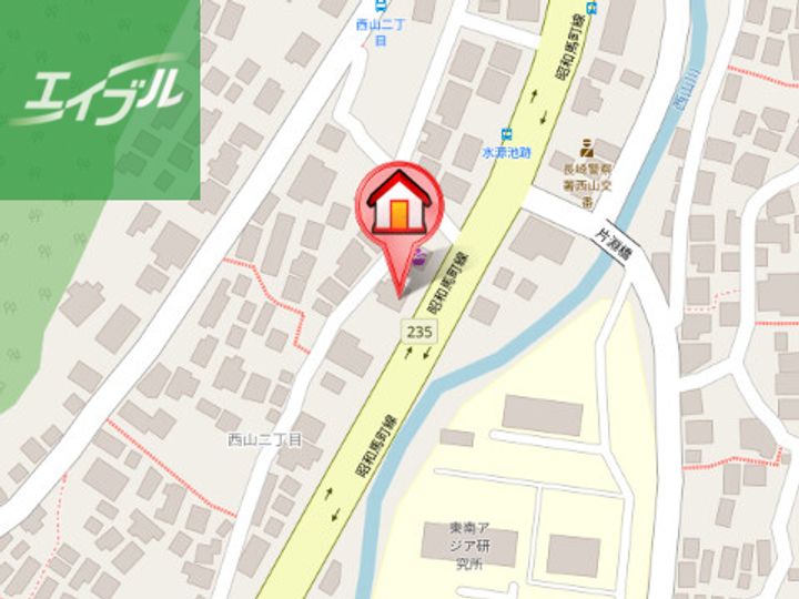 スカイコート西山302の地図