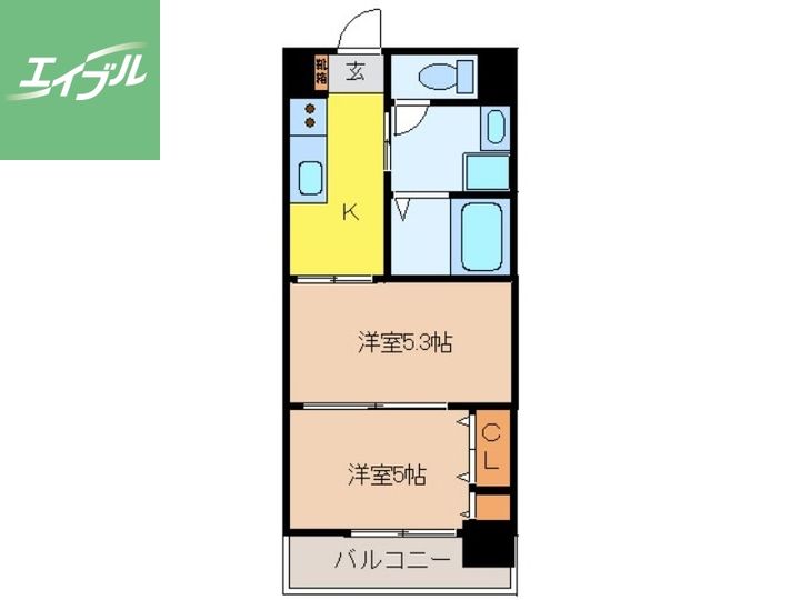 スカイコート西山702の間取り