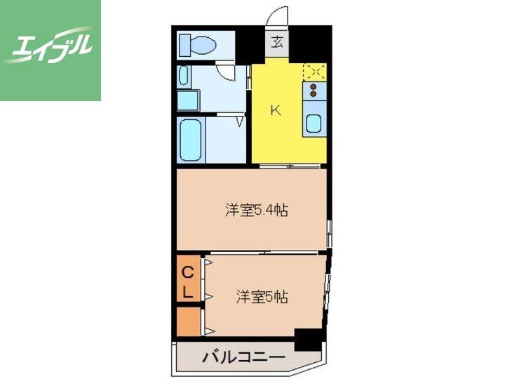 スカイコート西山801の間取り