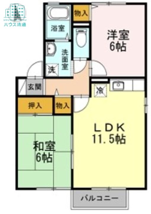 ロイヤルガーデン白岩 A棟の間取り