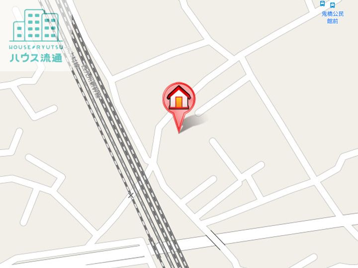 セジュール鬼橋 B棟の地図