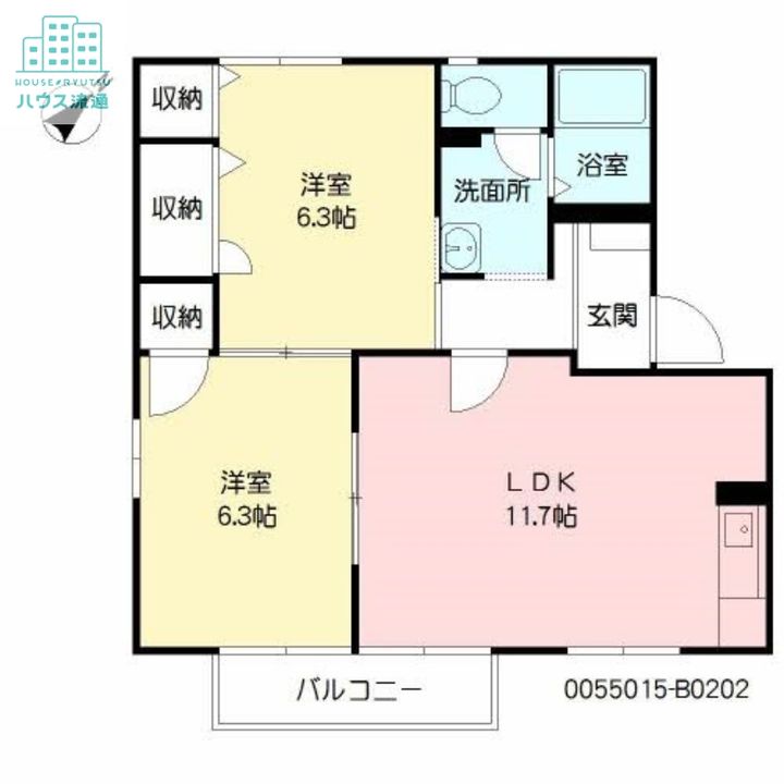 槇ハウスJUN B棟の間取り