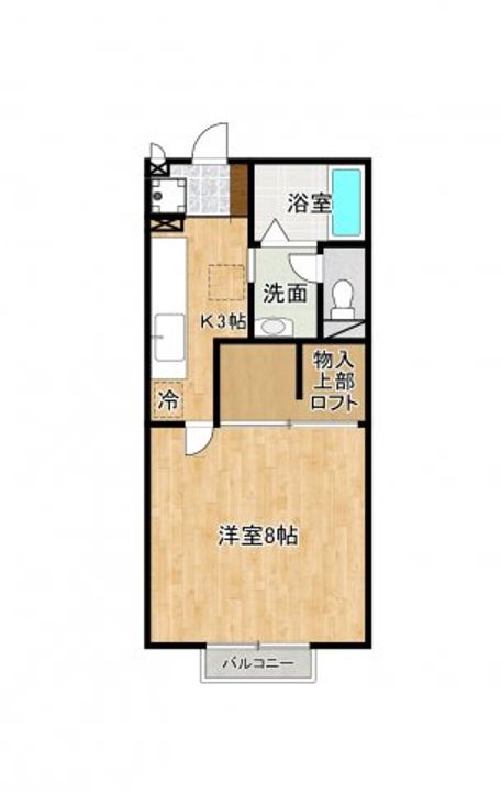 プレム中里Ⅲ203の間取り
