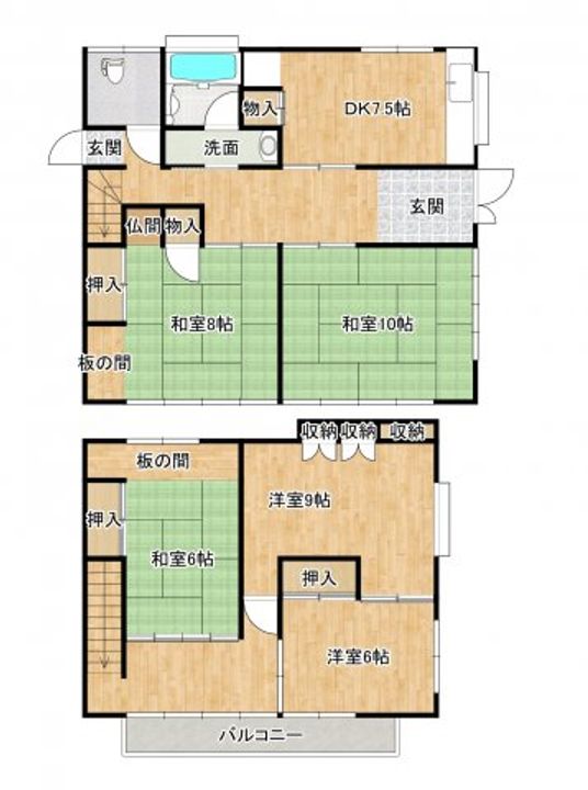 宮城県石巻市泉町2丁目(一戸建)の賃貸物件の間取り