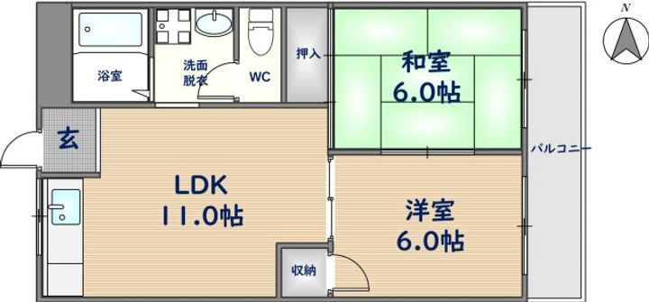 ラ・ミレーネ206の間取り