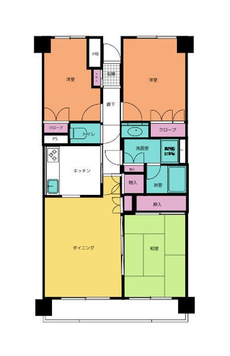 浦和南パークホームズ弐番館2の間取り