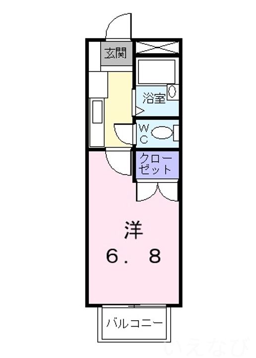 岡山県岡山市中区平井1丁目(アパート)の賃貸物件108の間取り