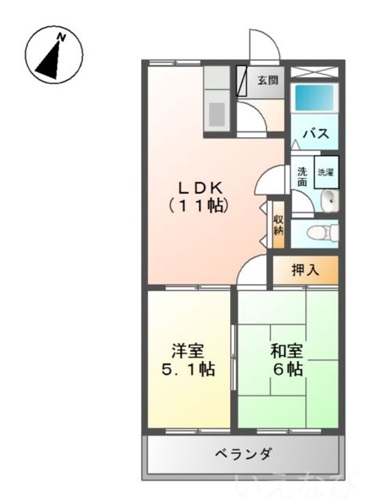 岡山県総社市真壁(アパート)の賃貸物件の間取り