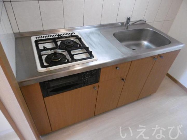 岡山県総社市三輪(アパート)の賃貸物件のキッチン