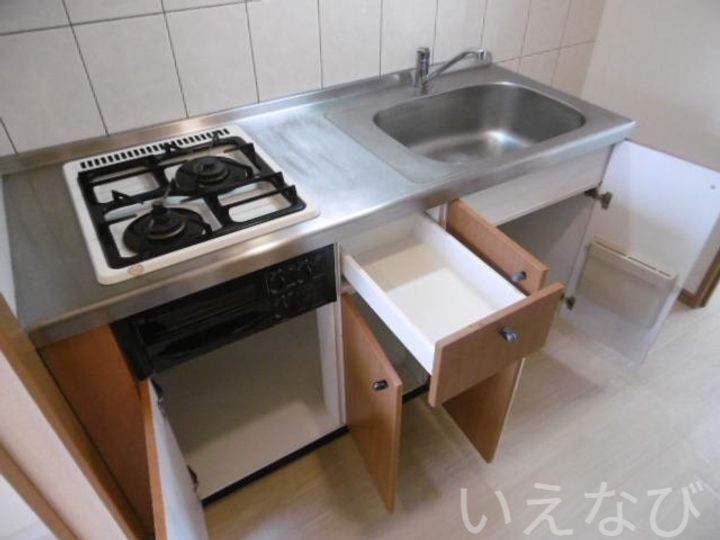 岡山県総社市三輪(アパート)の賃貸物件のキッチン