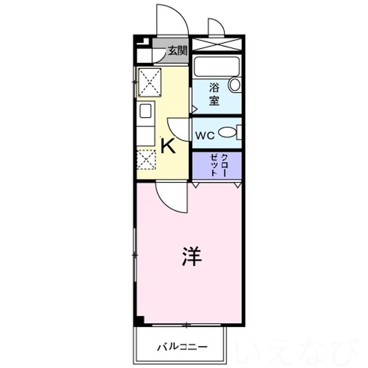 岡山県岡山市中区浜3丁目(アパート)の賃貸物件102の間取り