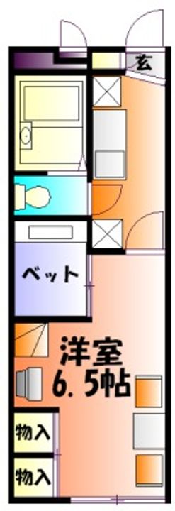 岡山県岡山市北区伊島町2丁目(アパート)の賃貸物件202の間取り