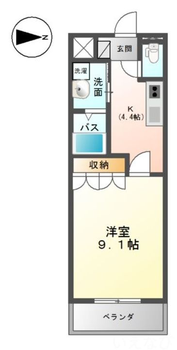 岡山県倉敷市中庄(アパート)の賃貸物件の間取り