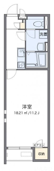 岡山県瀬戸内市長船町長船(アパート)の賃貸物件101の間取り