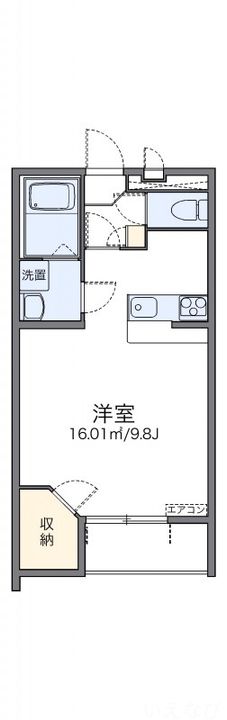 岡山県岡山市北区田中(マンション)の賃貸物件307の間取り
