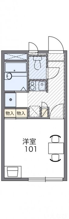 岡山県岡山市南区豊成1丁目(マンション)の賃貸物件205の間取り