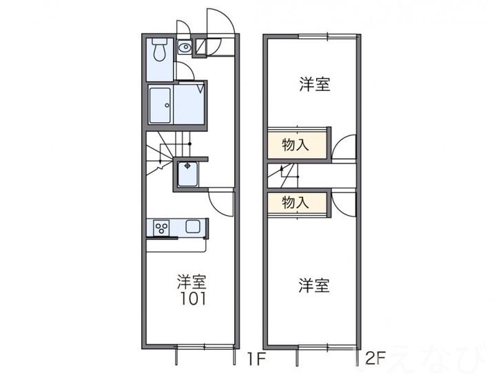 岡山県岡山市中区藤崎(アパート)の賃貸物件104の間取り