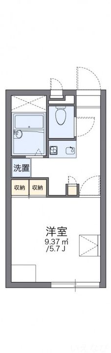 岡山県岡山市南区福田(アパート)の賃貸物件105の間取り