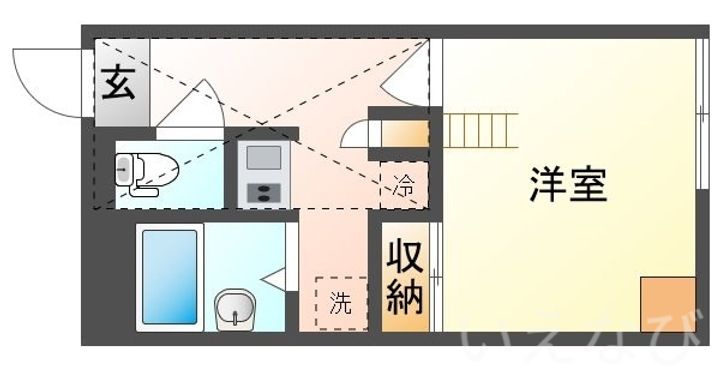 岡山県岡山市北区高松原古才(アパート)の賃貸物件102の間取り