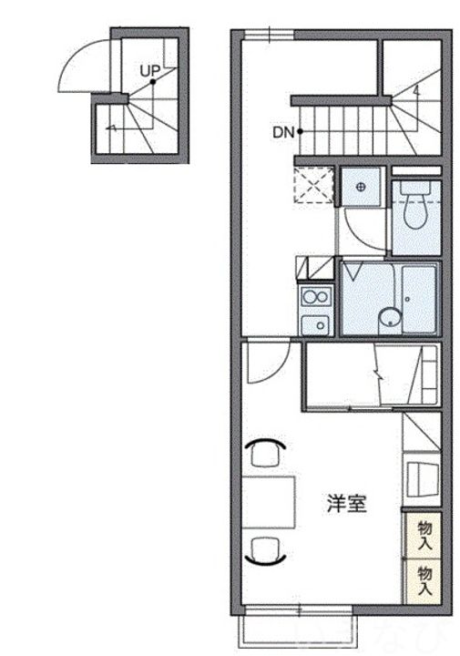 岡山県倉敷市上東(アパート)の賃貸物件208の間取り