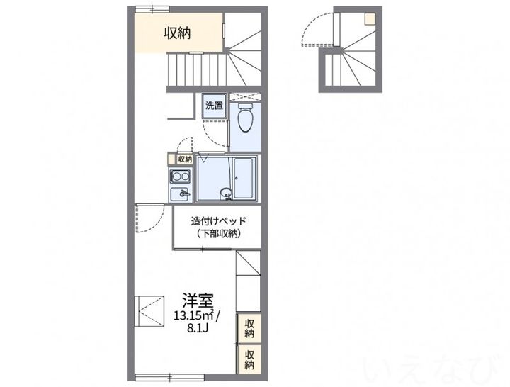 岡山県備前市伊部(アパート)の賃貸物件201の間取り