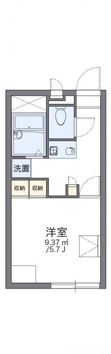 岡山県岡山市北区宿(アパート)の賃貸物件102の間取り