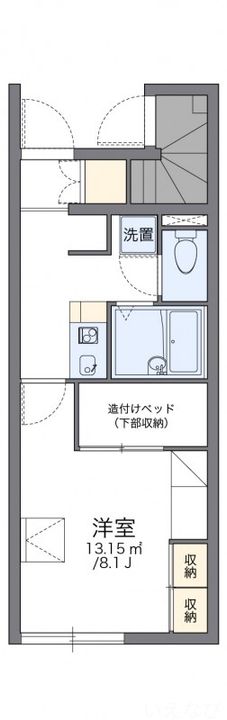 岡山県岡山市北区高松(アパート)の賃貸物件107の間取り