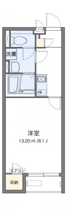 岡山県岡山市中区高島新屋敷(アパート)の賃貸物件の間取り
