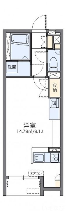 岡山県倉敷市青江(アパート)の賃貸物件103の間取り