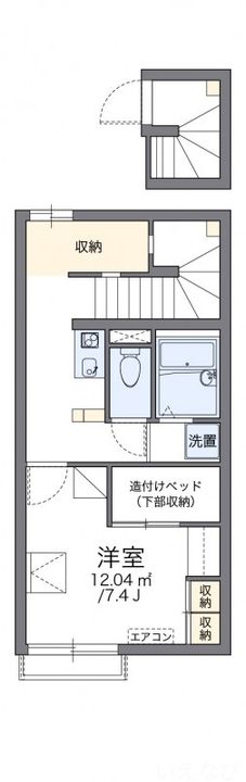 岡山県倉敷市連島町鶴新田(アパート)の賃貸物件206の間取り