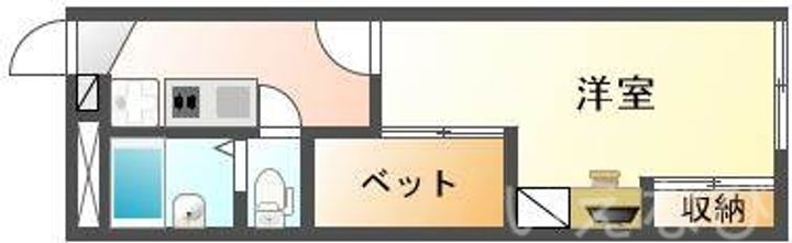 岡山県岡山市北区宿本町(アパート)の賃貸物件206の間取り