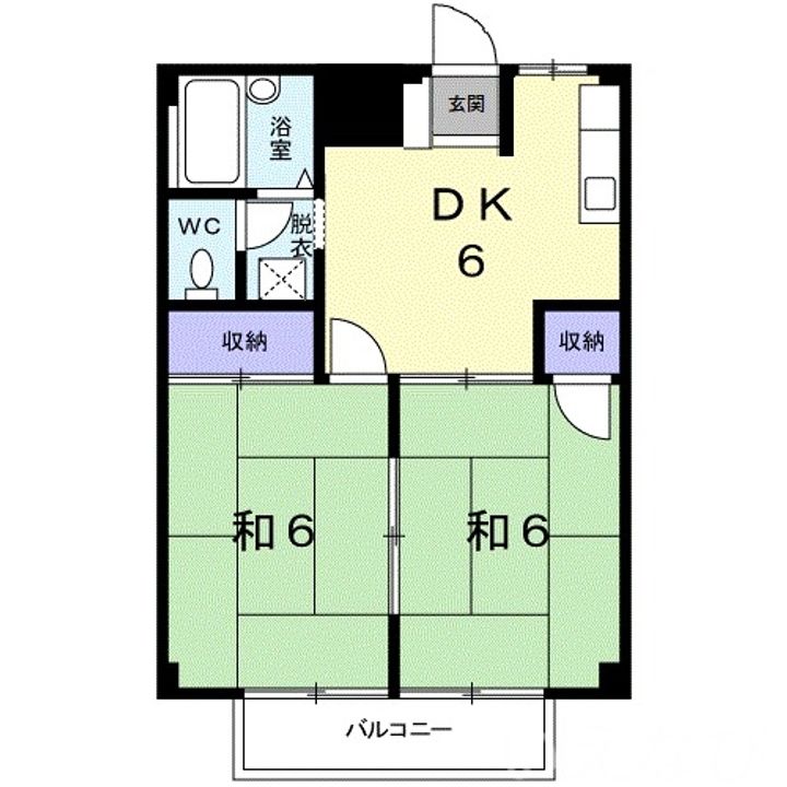 岡山県岡山市東区楢原(アパート)の賃貸物件の間取り