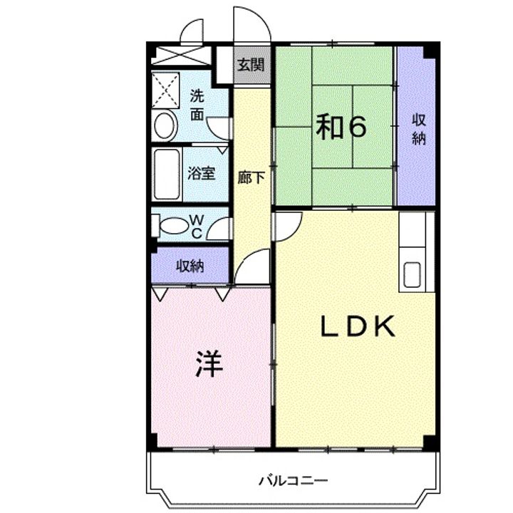 岡山県倉敷市児島上の町2丁目(マンション)の賃貸物件の間取り