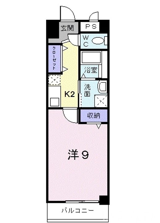 岡山県倉敷市阿知1丁目(マンション)の賃貸物件の間取り