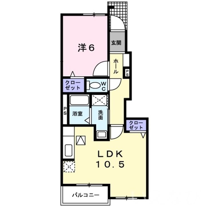 岡山県岡山市東区瀬戸町光明谷(アパート)の賃貸物件102の間取り