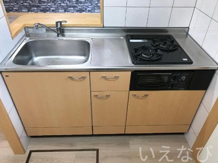 岡山県倉敷市西阿知町新田(アパート)の賃貸物件のキッチン