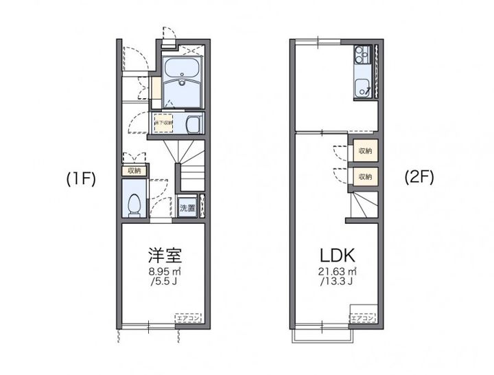 岡山県岡山市中区倉富(アパート)の賃貸物件106の間取り