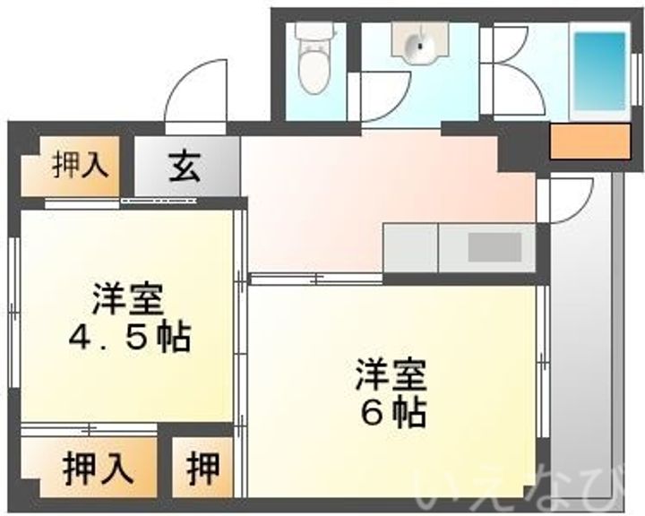 岡山県都窪郡早島町早島(マンション)の賃貸物件1-406の間取り