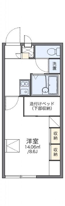 岡山県岡山市北区平田(アパート)の賃貸物件208の間取り