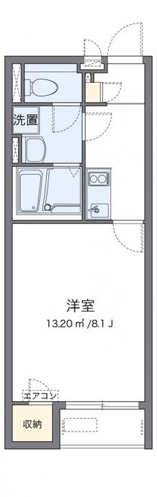 岡山県岡山市中区高島新屋敷(アパート)の賃貸物件105の間取り