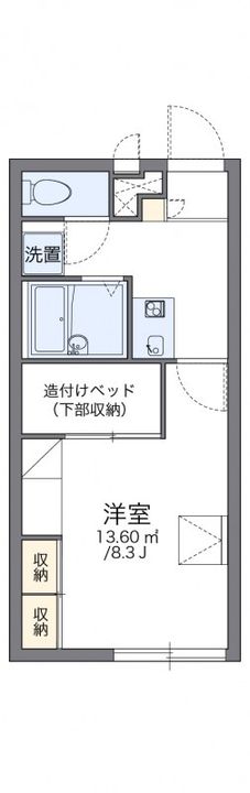 岡山県岡山市南区新保(アパート)の賃貸物件206の間取り