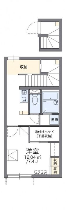 岡山県倉敷市玉島乙島(アパート)の賃貸物件202の間取り