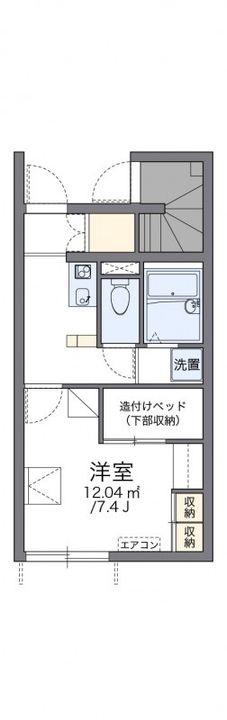 岡山県倉敷市玉島乙島(アパート)の賃貸物件107の間取り