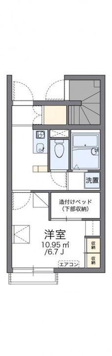 岡山県倉敷市徳芳(アパート)の賃貸物件105の間取り