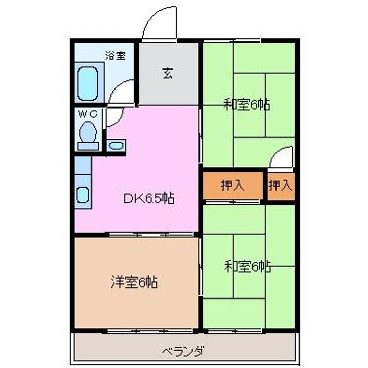 カスミハイツ203の間取り