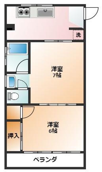 コーポITO2F-3の間取り