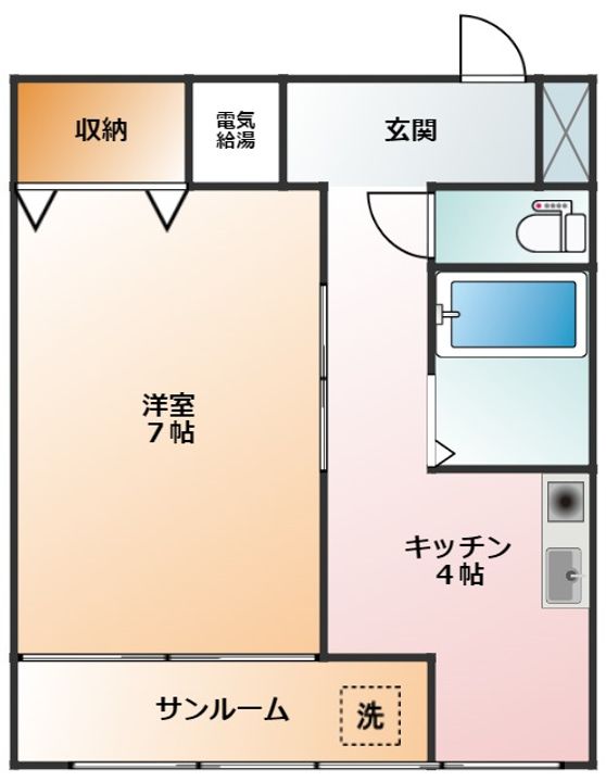 ウスダビル4Bの間取り