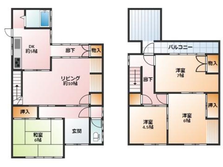 三重県四日市市東富田町(一戸建)の賃貸物件の間取り