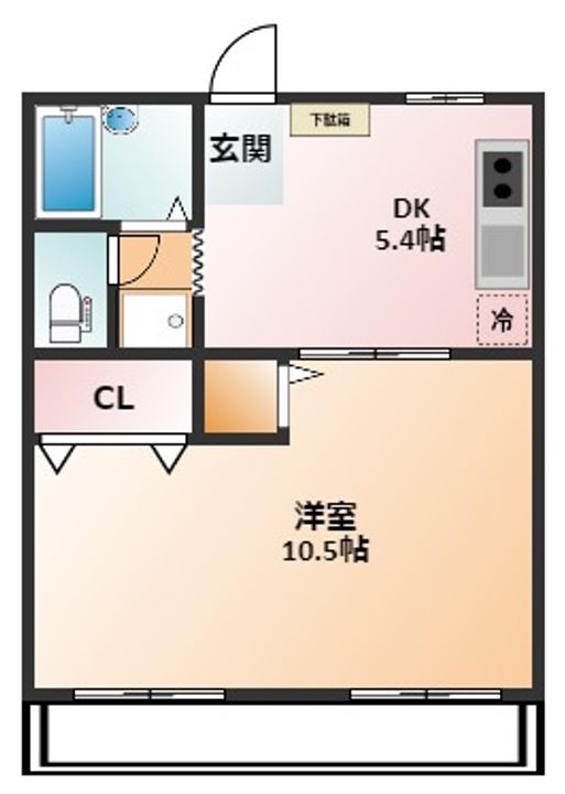 斉木アパート105の間取り
