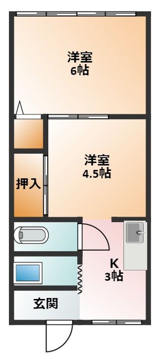 ルフラン室山3の間取り